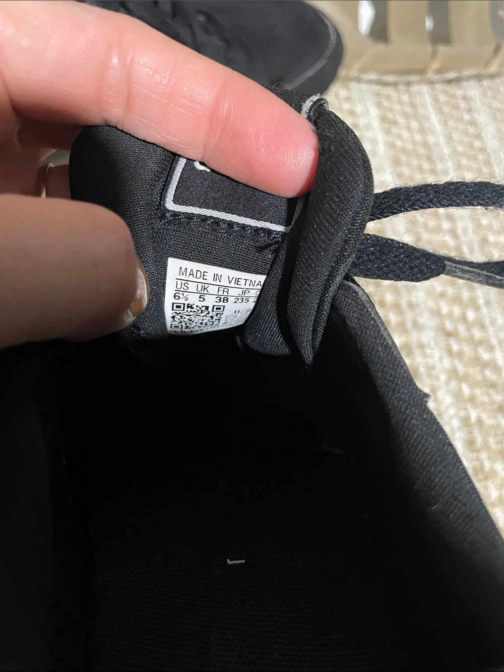 adidas Black and White Retro Runner Sneakers